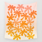 Retro Palms - ombre sunset Wall Tapestry Gallery Image 4