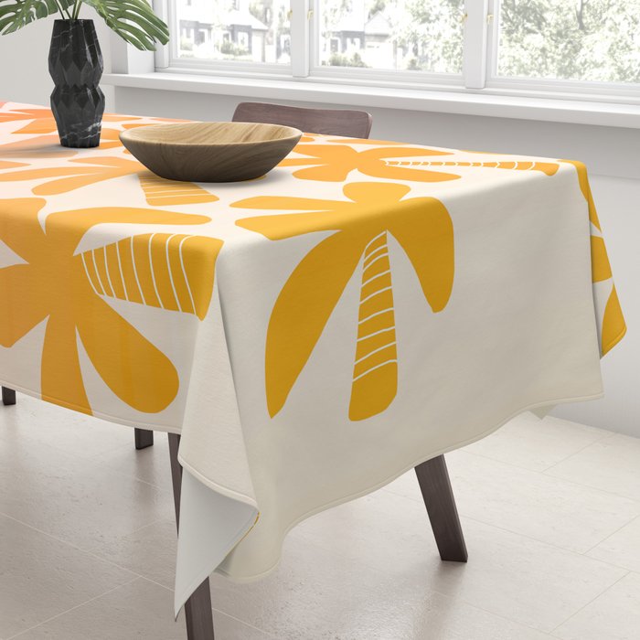 Retro Palms - ombre sunset Tablecloth Gallery Image 3