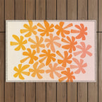 Retro Palms - ombre sunset Outdoor Rug Gallery Image 1