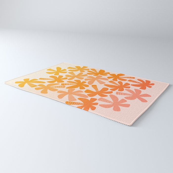 Retro Palms - ombre sunset Rug Gallery Image 3