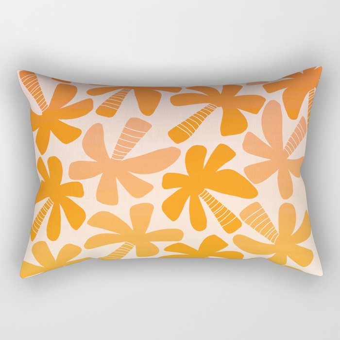 Retro Palms - ombre sunset Rectangular Pillow Gallery Image 1