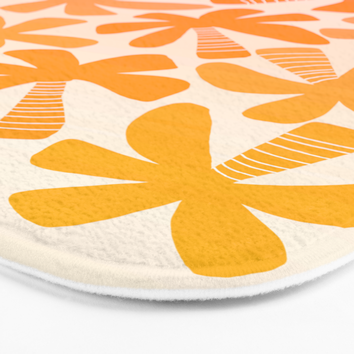 Retro Palms - ombre sunset Bath Mat Gallery Image 3