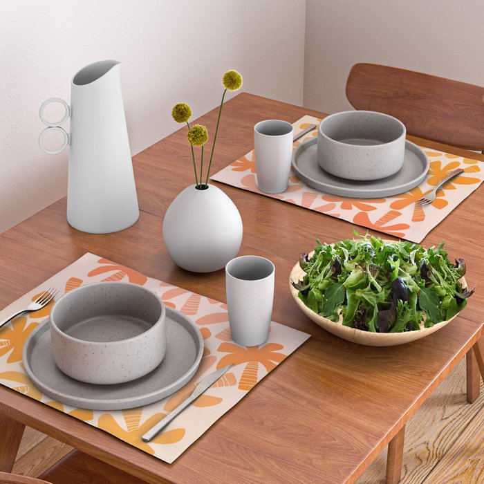 Retro Palms - ombre sunset Placemat Gallery Image 2
