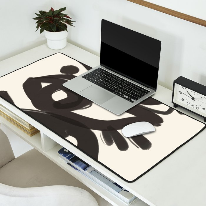 Abstract line art eyes 3 Desk Mat Gallery Image 2
