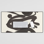Abstract line art eyes 3 Desk Mat Gallery Image 1