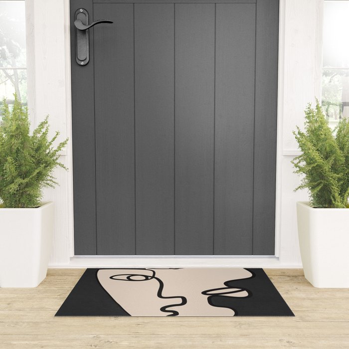 Interwoven Faces 1 Welcome Mat Gallery Image 3
