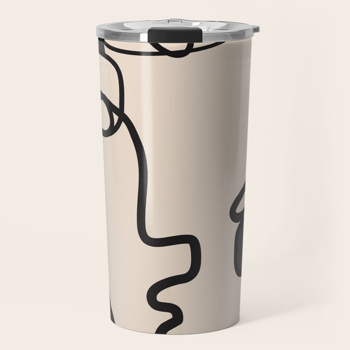Interwoven Faces 1 Travel Mug Gallery Image 1