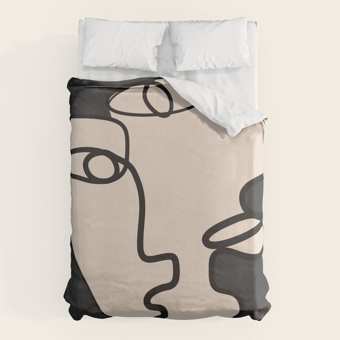 Interwoven Faces 1 Duvet Cover Gallery Image 6