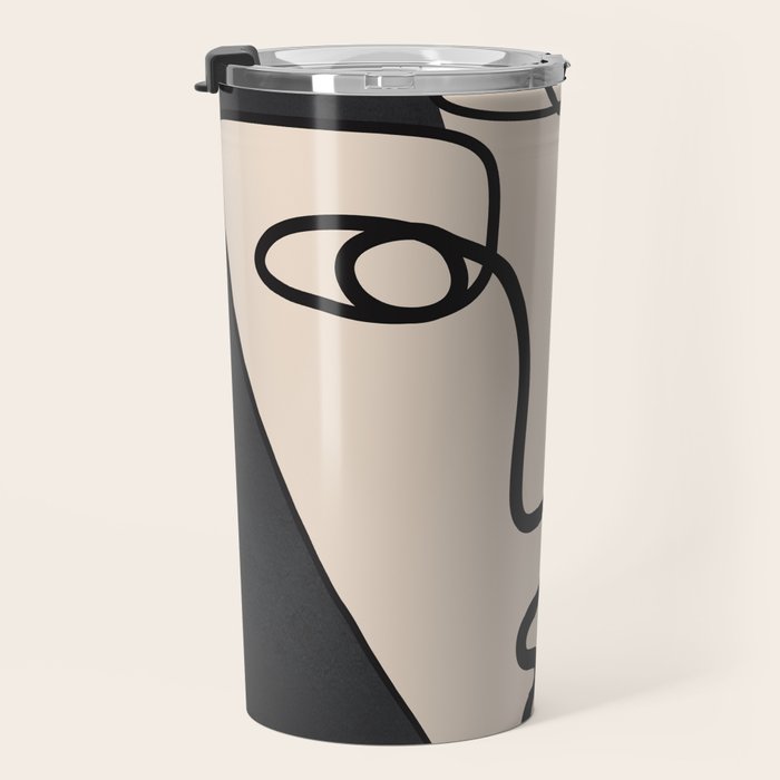 Interwoven Faces 1 Travel Mug Gallery Image 3