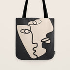 Interwoven Faces 1 Tote Bag Gallery Image 1