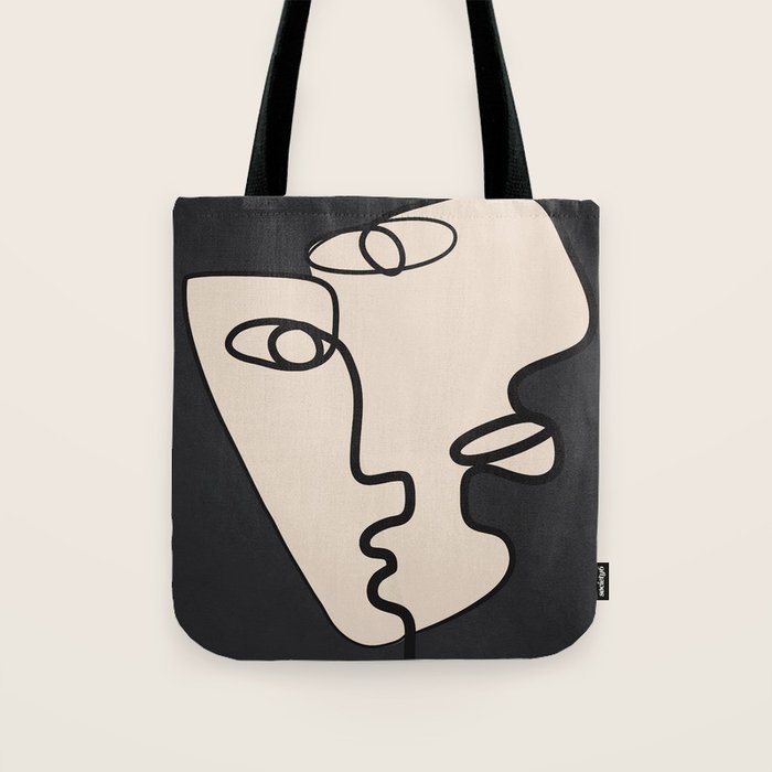 Interwoven Faces 1 Tote Bag Gallery Image 1