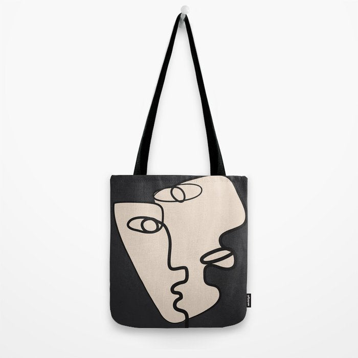 Interwoven Faces 1 Tote Bag Gallery Image 2