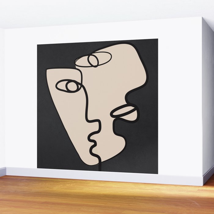 Interwoven Faces 1 Wall Mural Gallery Image 2