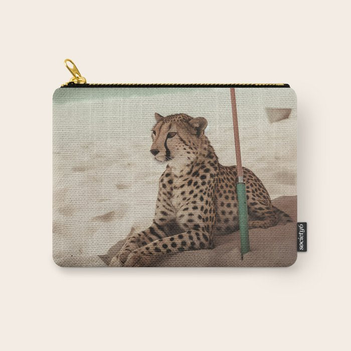 Cheetah's Vacation, Beach Prints Carry All Pouch Gallery Image 1