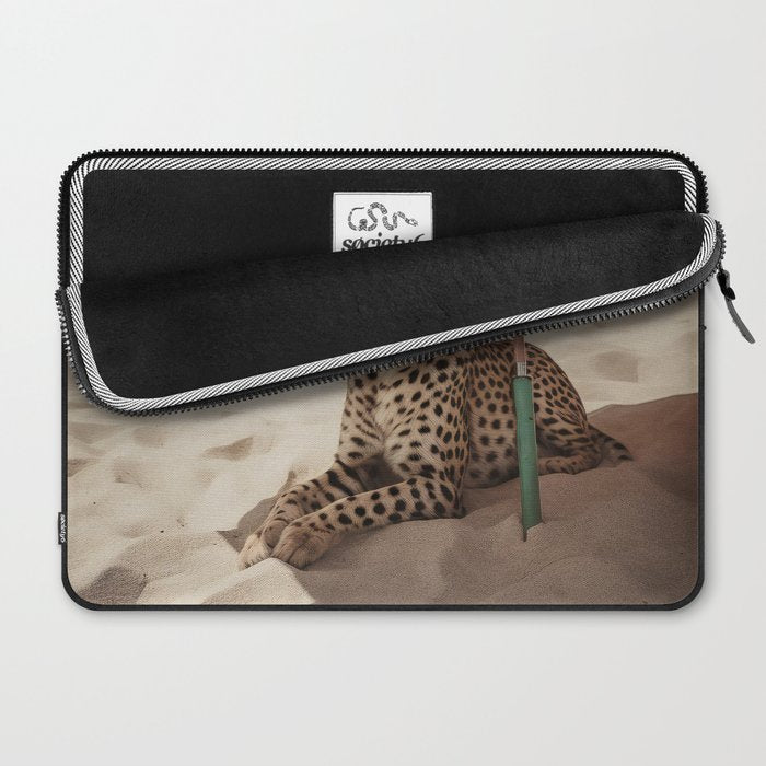 Cheetah's Vacation, Beach Prints Laptop Sleeve Gallery Image 2