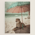 Cheetah's Vacation, Beach Prints Jigsaw Puzzle Gallery Image 1