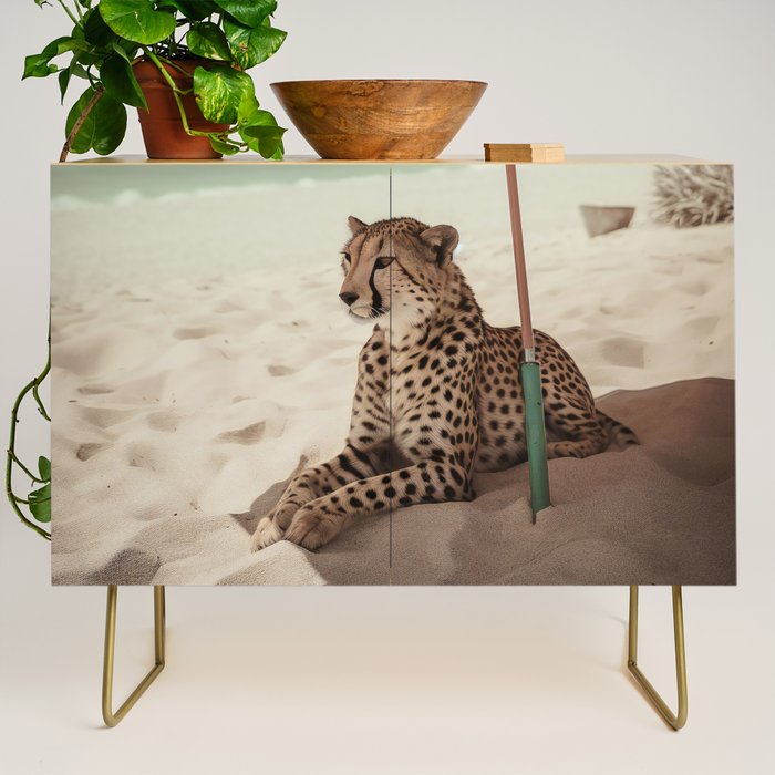 Cheetah's Vacation, Beach Prints Credenza Gallery Image 1