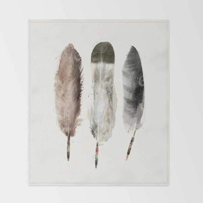 nature feathers Throw Blanket Gallery Image 2