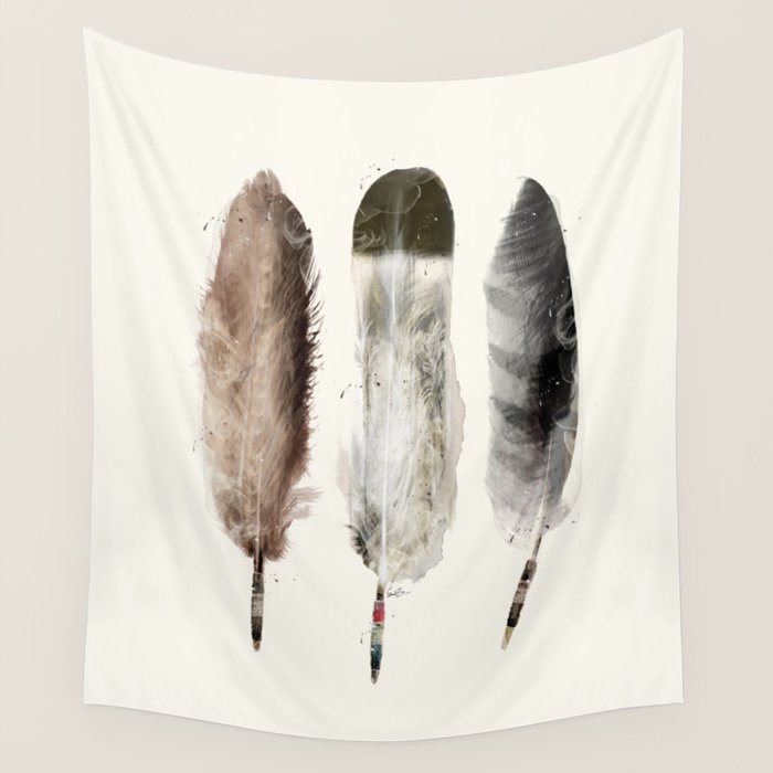 nature feathers Wall Tapestry Gallery Image 4