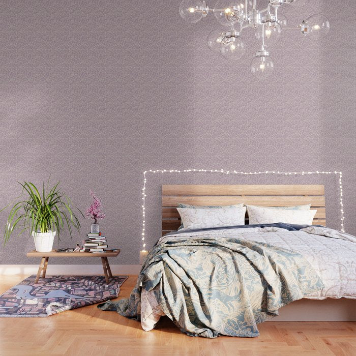 Lavender Boho Ditsy Toile Floral Wallpaper Gallery Image 3