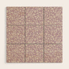 Lavender Boho Ditsy Toile Floral Wood Wall Art Gallery Image 1