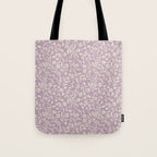 Lavender Boho Ditsy Toile Floral Tote Bag Gallery Image 1