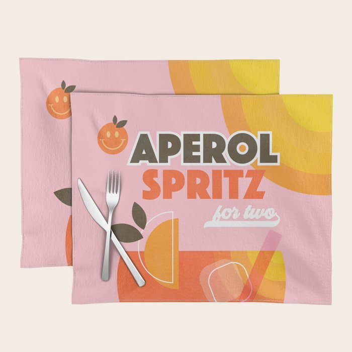 Retro Cocktail Nº1 Aperol Spritz Placemat Gallery Image 1