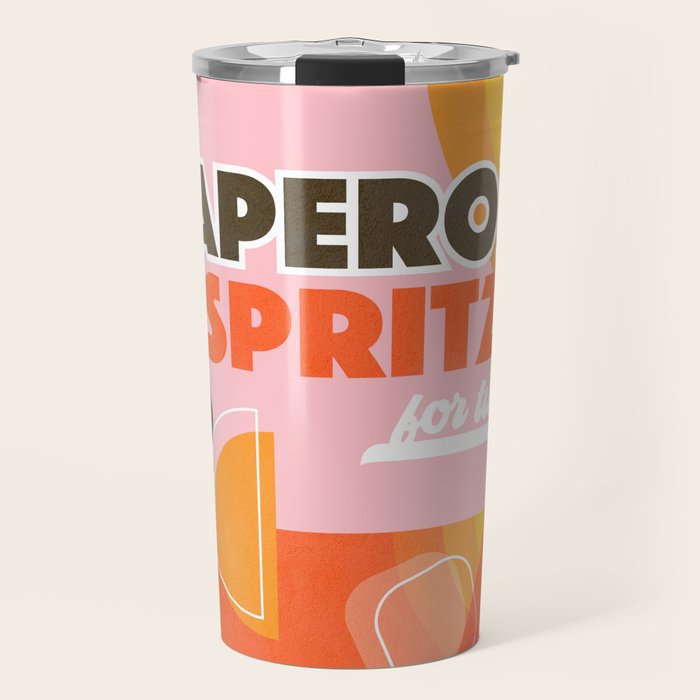 Retro Cocktail Nº1 Aperol Spritz Travel Mug Gallery Image 1