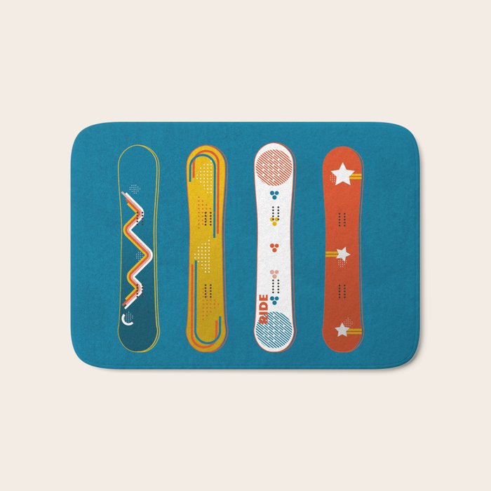 SNOWBOARD DESIGN Bath Mat Gallery Image 1