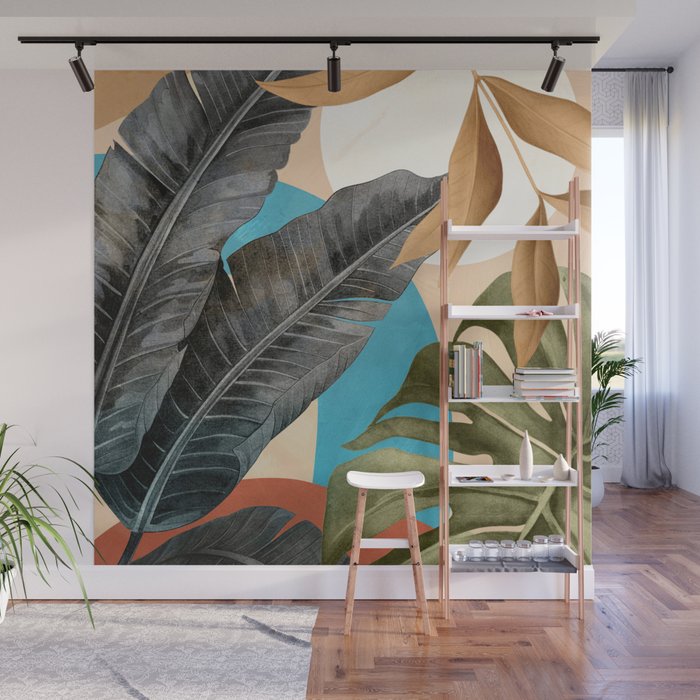 Abstract Tropical Art 16 Wall Mural Gallery Image 1