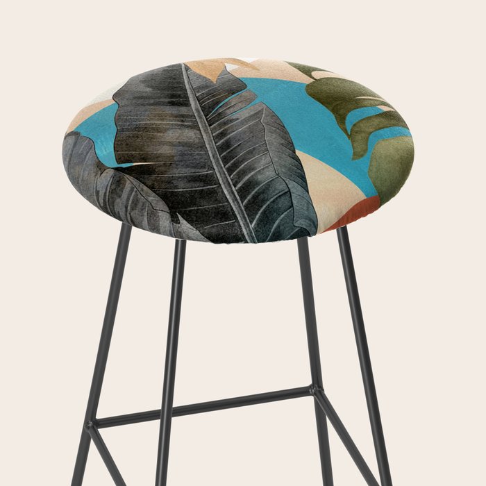 Abstract Tropical Art 16 Stool Gallery Image 2