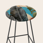 Abstract Tropical Art 16 Stool Gallery Image 2