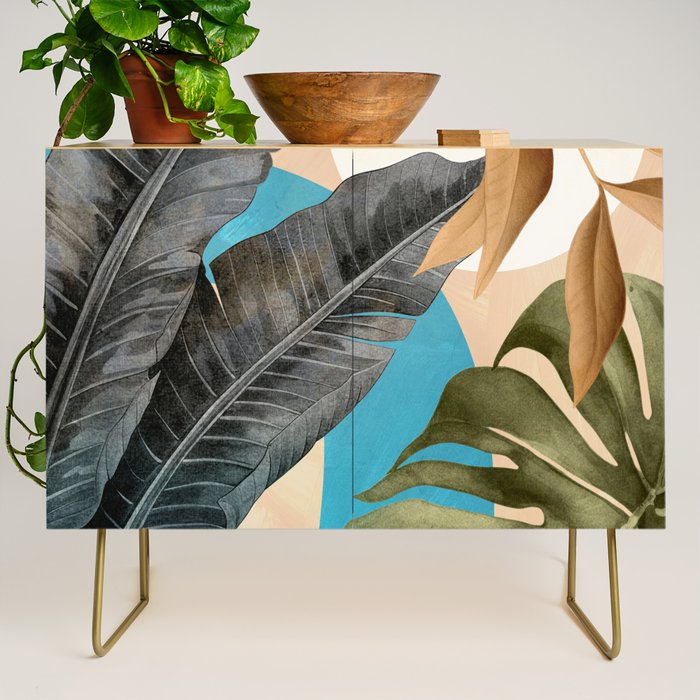 Abstract Tropical Art 16 Credenza Gallery Image 1