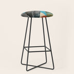 Abstract Tropical Art 16 Stool Gallery Image 1