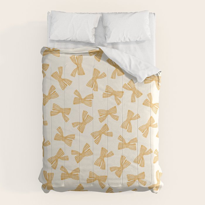 Yellow Stripe Bow Ribbon  Comforter Gallery Image 6