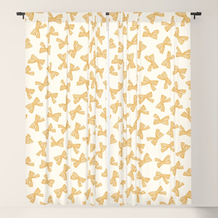 Yellow Stripe Bow Ribbon  Window Curtain Gallery Image 1