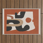 Modern Abstract Minimal Art 1 Outdoor Rug Gallery Image 1
