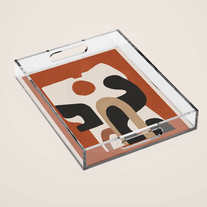 Modern Abstract Minimal Art 1 Acrylic Tray Gallery Image 1