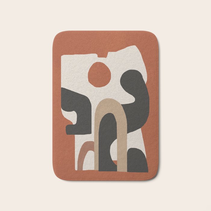 Modern Abstract Minimal Art 1 Bath Mat Gallery Image 1