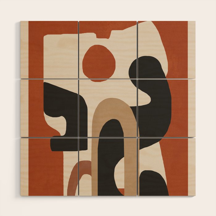 Modern Abstract Minimal Art 1 Wood Wall Art Gallery Image 1