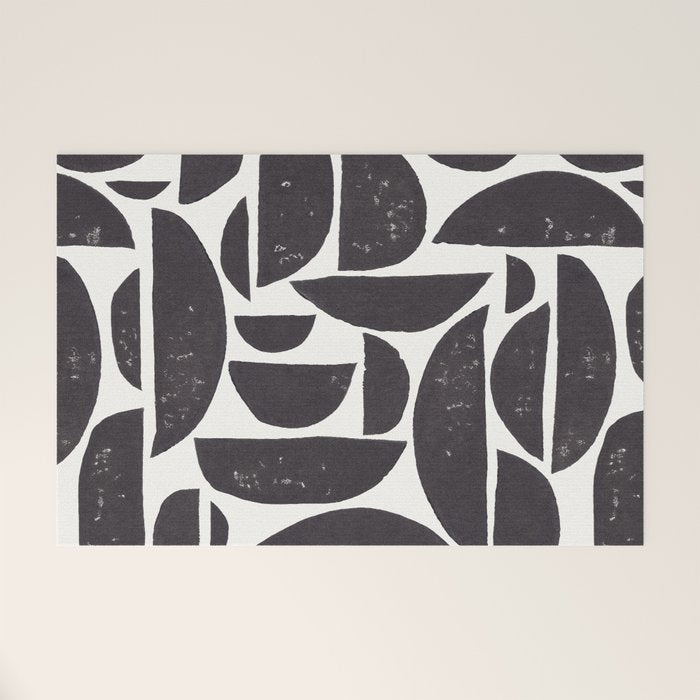 Abstract Linocut Pattern #3 Welcome Mat Gallery Image 1