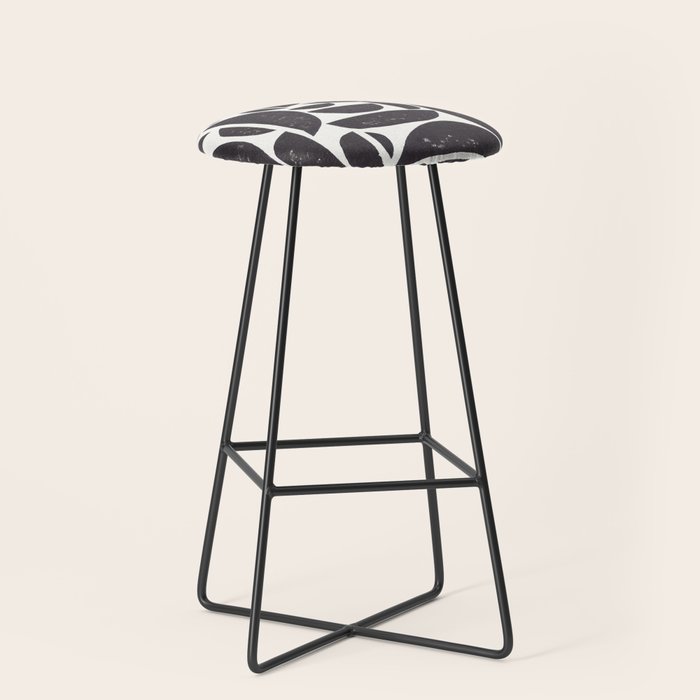 Abstract Linocut Pattern #3 Stool Gallery Image 1