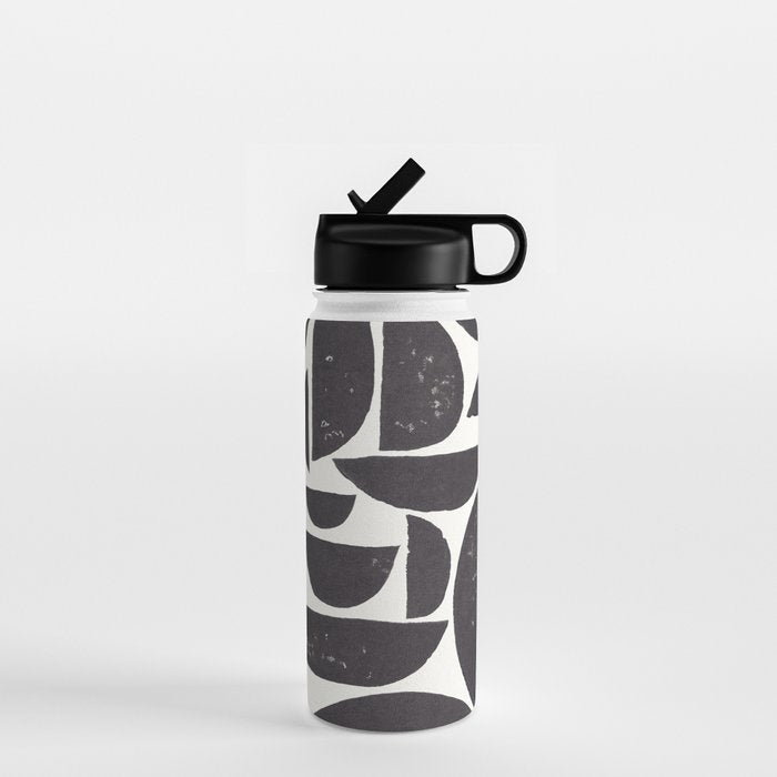 Abstract Linocut Pattern #3 Water Bottle Gallery Image 1