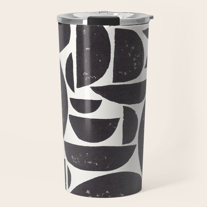 Abstract Linocut Pattern #3 Travel Mug Gallery Image 1
