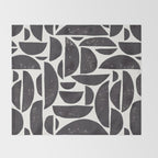 Abstract Linocut Pattern #3 Throw Blanket Gallery Image 2