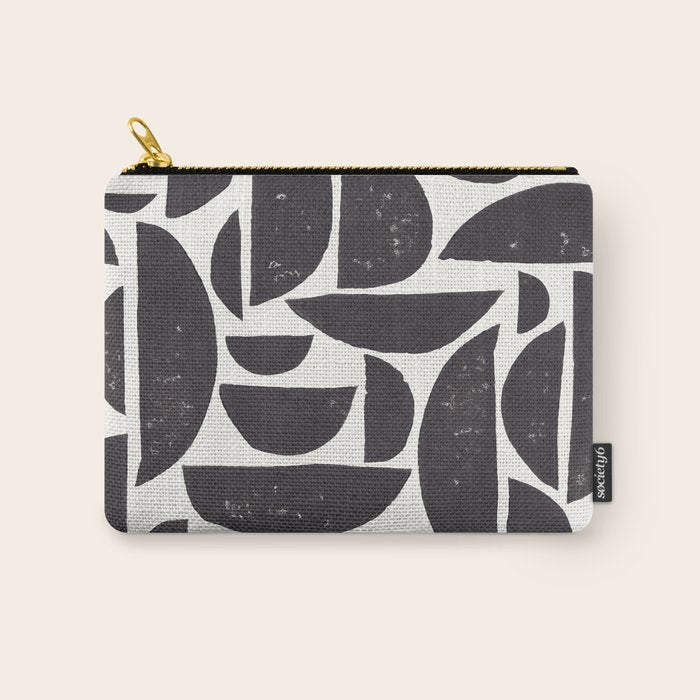 Abstract Linocut Pattern #3 Carry All Pouch Gallery Image 1