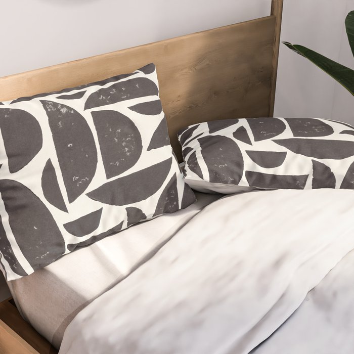 Abstract Linocut Pattern #3 Pillow Sham Gallery Image 2
