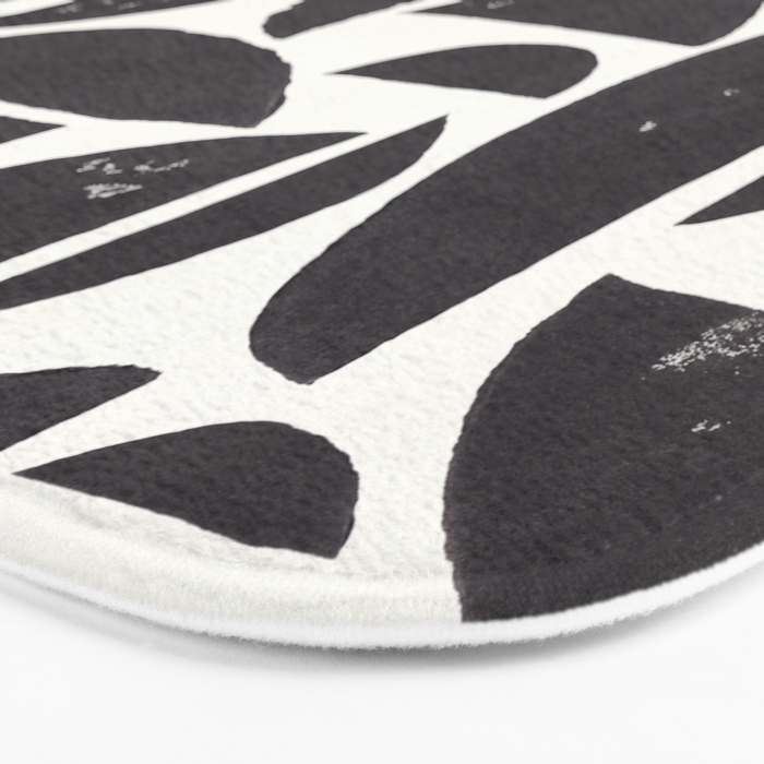 Abstract Linocut Pattern #3 Bath Mat Gallery Image 3