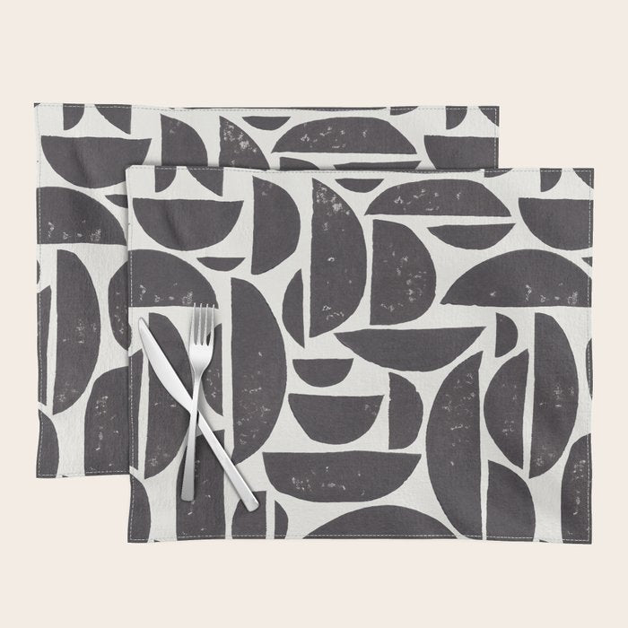 Abstract Linocut Pattern #3 Placemat Gallery Image 1