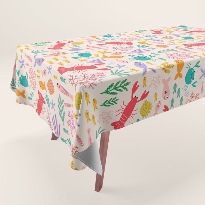 The Happy Ocean  Tablecloth Gallery Image 1